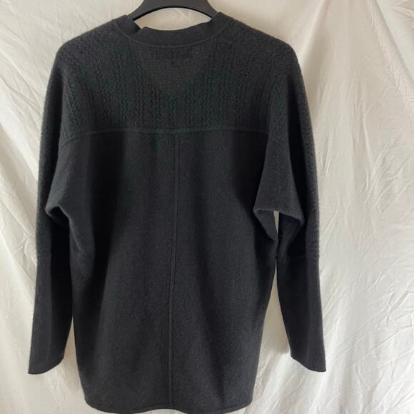 TSE for Neiman Marcus Recycled Cashmere Dark Gray Dolman Sweater Small V-Neck - Picture 7 of 7